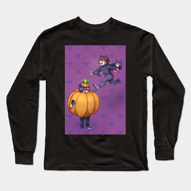 Cutesy Halloween - Tyler and Casey from WS Long Sleeve T-Shirt by RiverKai